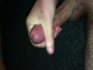 shemale uses cum jerking lube