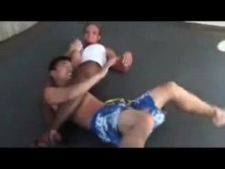 girl dominate weak guy