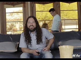 behind husband